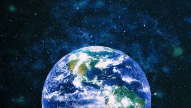 Dünya uzaydan kolaj. Soyut duvar kağıdı. Bizim evimiz. Nasa tarafından döşenmiş bu görüntü unsurları