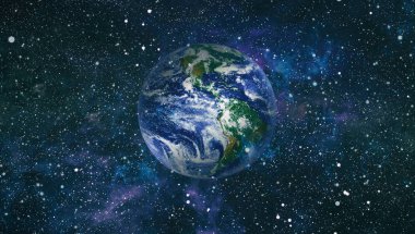 Dünya uzaydan kolaj. Soyut duvar kağıdı. Bizim evimiz. Nasa tarafından döşenmiş bu görüntü unsurları