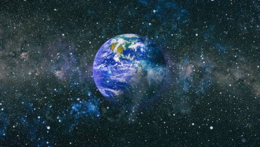 Dünya uzaydan kolaj. Soyut duvar kağıdı. Bizim evimiz. Nasa tarafından döşenmiş bu görüntü unsurları