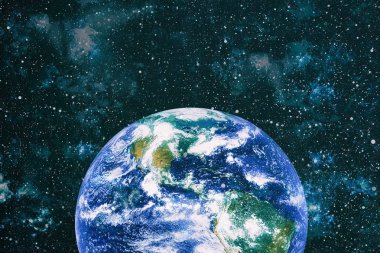 Dünya uzaydan kolaj. Soyut duvar kağıdı. Bizim evimiz. Nasa tarafından döşenmiş bu görüntü unsurları