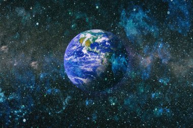 Dünya uzaydan kolaj. Soyut duvar kağıdı. Bizim evimiz. Nasa tarafından döşenmiş bu görüntü unsurları