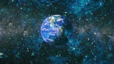 Dünya uzaydan kolaj. Soyut duvar kağıdı. Bizim evimiz. Nasa tarafından döşenmiş bu görüntü unsurları