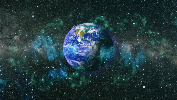 Dünya uzaydan kolaj. Soyut duvar kağıdı. Bizim evimiz. Nasa tarafından döşenmiş bu görüntü unsurları