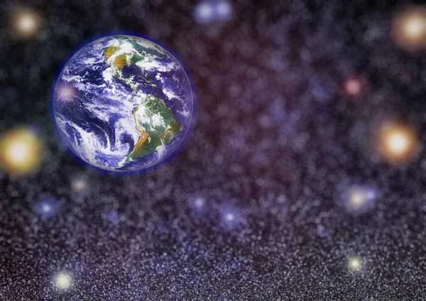 Dünya uzaydan kolaj. Soyut duvar kağıdı. Bizim evimiz. Nasa tarafından döşenmiş bu görüntü unsurları