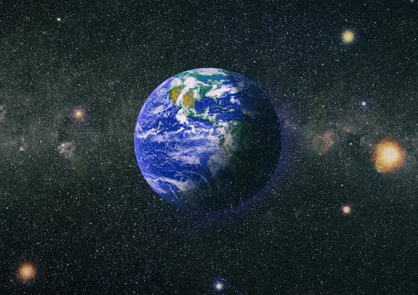 Dünya uzaydan kolaj. Soyut duvar kağıdı. Bizim evimiz. Nasa tarafından döşenmiş bu görüntü unsurları