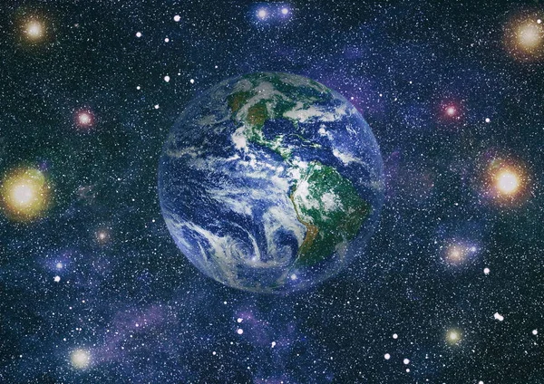 Dünya uzaydan kolaj. Soyut duvar kağıdı. Bizim evimiz. Nasa tarafından döşenmiş bu görüntü unsurları