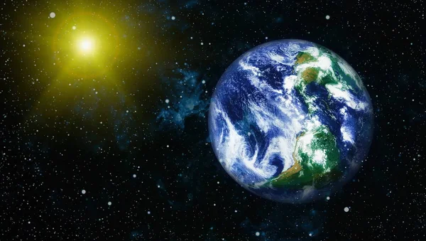 Dünya uzaydan kolaj. Soyut duvar kağıdı. Bizim evimiz. Nasa tarafından döşenmiş bu görüntü unsurları