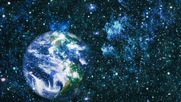 Dünya uzaydan kolaj. Soyut duvar kağıdı. Bizim evimiz. Nasa tarafından döşenmiş bu görüntü unsurları