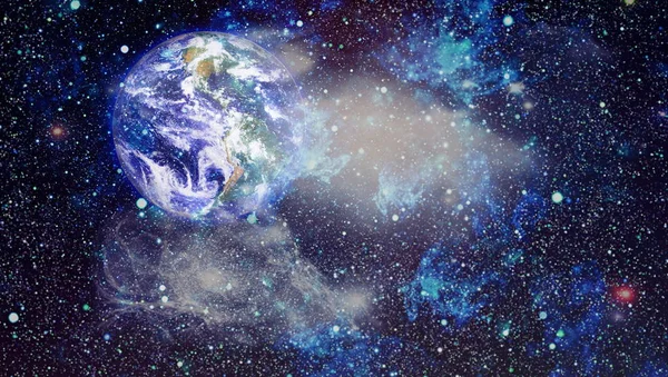 Dünya uzaydan kolaj. Soyut duvar kağıdı. Bizim evimiz. Nasa tarafından döşenmiş bu görüntü unsurları