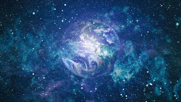 Dünya uzaydan kolaj. Soyut duvar kağıdı. Bizim evimiz. Nasa tarafından döşenmiş bu görüntü unsurları