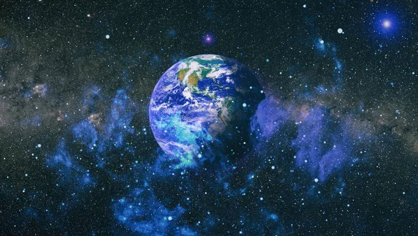 Dünya uzaydan kolaj. Soyut duvar kağıdı. Bizim evimiz. Nasa tarafından döşenmiş bu görüntü unsurları