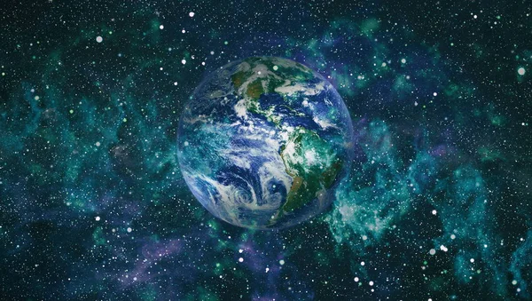 Dünya uzaydan kolaj. Soyut duvar kağıdı. Bizim evimiz. Nasa tarafından döşenmiş bu görüntü unsurları