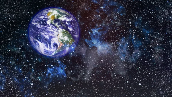 Dünya uzaydan kolaj. Soyut duvar kağıdı. Bizim evimiz. Nasa tarafından döşenmiş bu görüntü unsurları