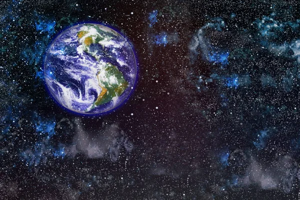 Dünya uzaydan kolaj. Soyut duvar kağıdı. Bizim evimiz. Nasa tarafından döşenmiş bu görüntü unsurları