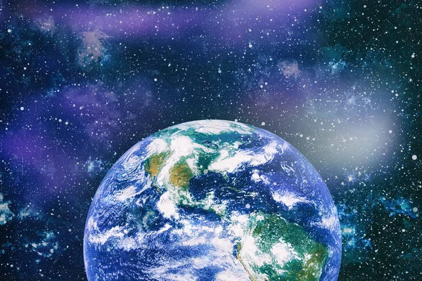 Dünya uzaydan kolaj. Soyut duvar kağıdı. Bizim evimiz. Nasa tarafından döşenmiş bu görüntü unsurları