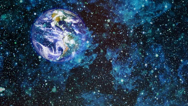 Dünya uzaydan kolaj. Soyut duvar kağıdı. Bizim evimiz. Nasa tarafından döşenmiş bu görüntü unsurları