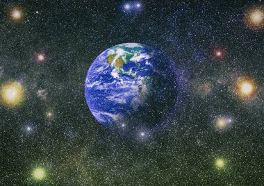 Dünya uzaydan kolaj. Soyut duvar kağıdı. Bizim evimiz. Nasa tarafından döşenmiş bu görüntü unsurları