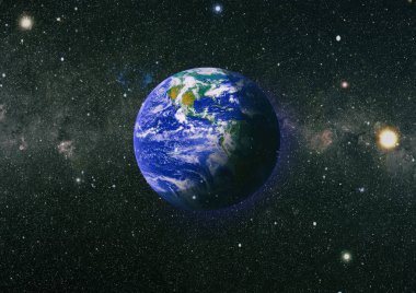 Dünya uzaydan kolaj. Soyut duvar kağıdı. Bizim evimiz. Nasa tarafından döşenmiş bu görüntü unsurları