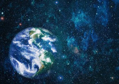 Dünya uzaydan kolaj. Soyut duvar kağıdı. Bizim evimiz. Nasa tarafından döşenmiş bu görüntü unsurları