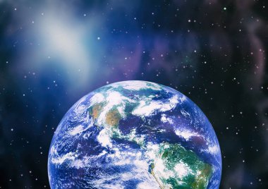 Dünya uzaydan kolaj. Soyut duvar kağıdı. Bizim evimiz. Nasa tarafından döşenmiş bu görüntü unsurları