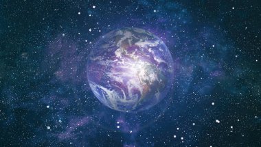 Dünya uzaydan kolaj. Soyut duvar kağıdı. Bizim evimiz. Nasa tarafından döşenmiş bu görüntü unsurları