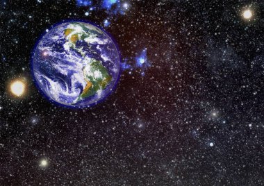 Dünya uzaydan kolaj. Soyut duvar kağıdı. Bizim evimiz. Nasa tarafından döşenmiş bu görüntü unsurları