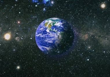 Dünya uzaydan kolaj. Soyut duvar kağıdı. Bizim evimiz. Nasa tarafından döşenmiş bu görüntü unsurları