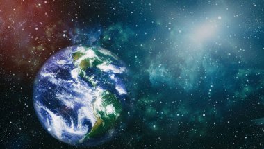 Dünya uzaydan kolaj. Soyut duvar kağıdı. Bizim evimiz. Nasa tarafından döşenmiş bu görüntü unsurları