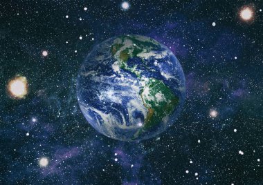 Dünya uzaydan kolaj. Soyut duvar kağıdı. Bizim evimiz. Nasa tarafından döşenmiş bu görüntü unsurları