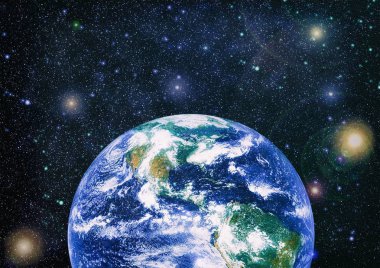 Dünya uzaydan kolaj. Soyut duvar kağıdı. Bizim evimiz. Nasa tarafından döşenmiş bu görüntü unsurları