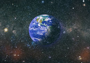 Dünya gezegeni. Doğu hemisphere. NASA tarafından döşenmiş bu görüntü öğelerini.