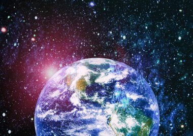 Dünya gezegeni. Doğu hemisphere. NASA tarafından döşenmiş bu görüntü öğelerini.