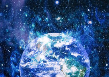 Dünya gezegeni. Doğu hemisphere. NASA tarafından döşenmiş bu görüntü öğelerini.