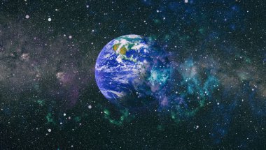 Dünya gezegeni. Doğu hemisphere. NASA tarafından döşenmiş bu görüntü öğelerini.