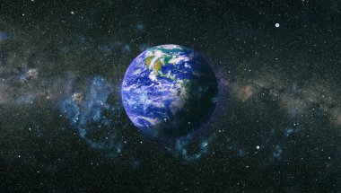 Dünya gezegeni. Doğu hemisphere. NASA tarafından döşenmiş bu görüntü öğelerini.