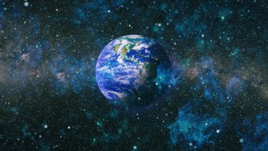 Dünya gezegeni. Doğu hemisphere. NASA tarafından döşenmiş bu görüntü öğelerini.