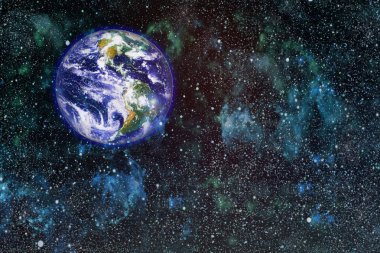 Dünya gezegeni. Doğu hemisphere. NASA tarafından döşenmiş bu görüntü öğelerini.