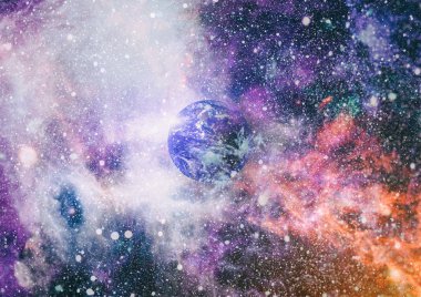 Dünya gezegeni. Doğu hemisphere. NASA tarafından döşenmiş bu görüntü öğelerini.