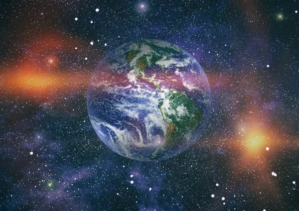 Dünya uzaydan kolaj. Soyut duvar kağıdı. Bizim evimiz. Nasa tarafından döşenmiş bu görüntü unsurları