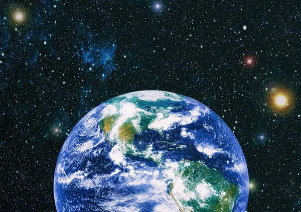 Dünya uzaydan kolaj. Soyut duvar kağıdı. Bizim evimiz. Nasa tarafından döşenmiş bu görüntü unsurları