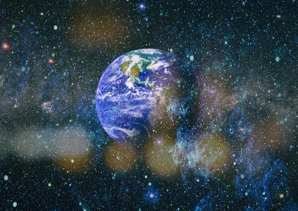 Dünya uzaydan kolaj. Soyut duvar kağıdı. Bizim evimiz. Nasa tarafından döşenmiş bu görüntü unsurları