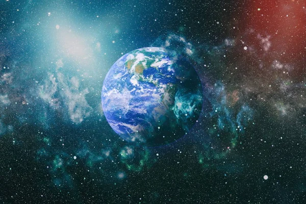 Dünya uzaydan kolaj. Soyut duvar kağıdı. Bizim evimiz. Nasa tarafından döşenmiş bu görüntü unsurları