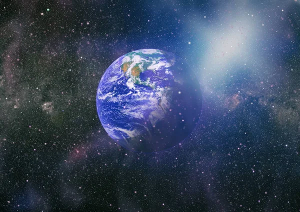 Dünya uzaydan kolaj. Soyut duvar kağıdı. Bizim evimiz. Nasa tarafından döşenmiş bu görüntü unsurları