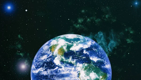 宇宙空間のコラージュの地球 抽象的な壁紙 私たちのホーム Nasa から提供されたこのイメージの要素 — ストック写真