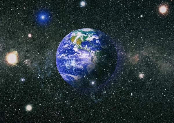 Dünya uzaydan kolaj. Soyut duvar kağıdı. Bizim evimiz. Nasa tarafından döşenmiş bu görüntü unsurları