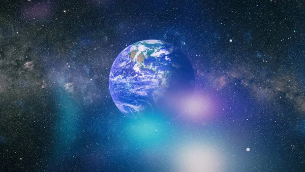 Dünya uzaydan kolaj. Soyut duvar kağıdı. Bizim evimiz. Nasa tarafından döşenmiş bu görüntü unsurları