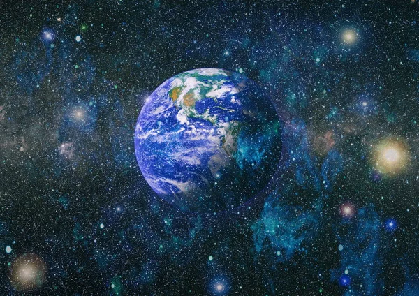 Dünya uzaydan kolaj. Soyut duvar kağıdı. Bizim evimiz. Nasa tarafından döşenmiş bu görüntü unsurları