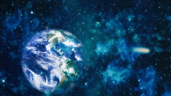 Dünya uzaydan kolaj. Soyut duvar kağıdı. Bizim evimiz. Nasa tarafından döşenmiş bu görüntü unsurları