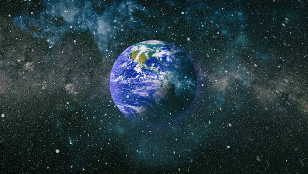 Dünya uzaydan kolaj. Soyut duvar kağıdı. Bizim evimiz. Nasa tarafından döşenmiş bu görüntü unsurları