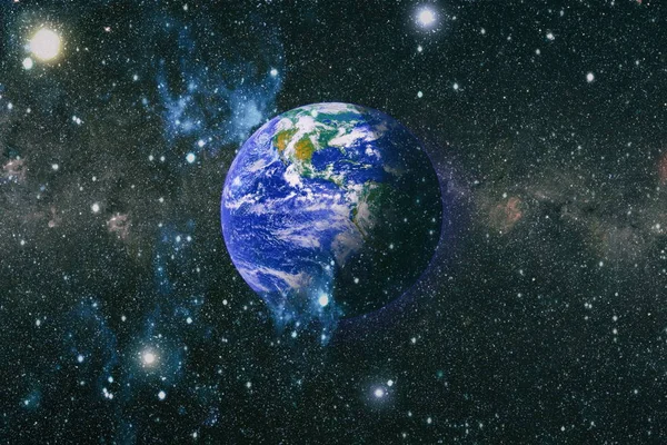 Dünya uzaydan kolaj. Soyut duvar kağıdı. Bizim evimiz. Nasa tarafından döşenmiş bu görüntü unsurları